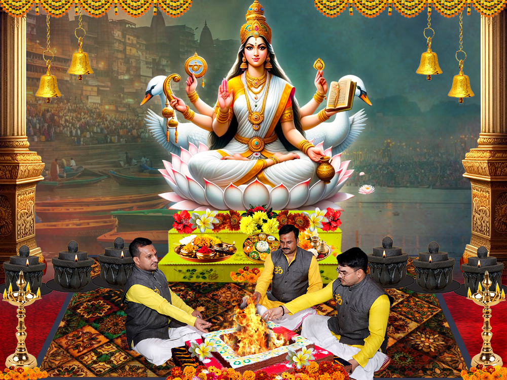 Saraswati-Puja-at-the-Sangam- Mahakumbh-Prayagraj